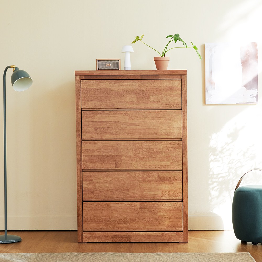 아르볼가구 루이 900 5단 원목 서랍장 수납장 월넛, 월넛, 5단 244,000원