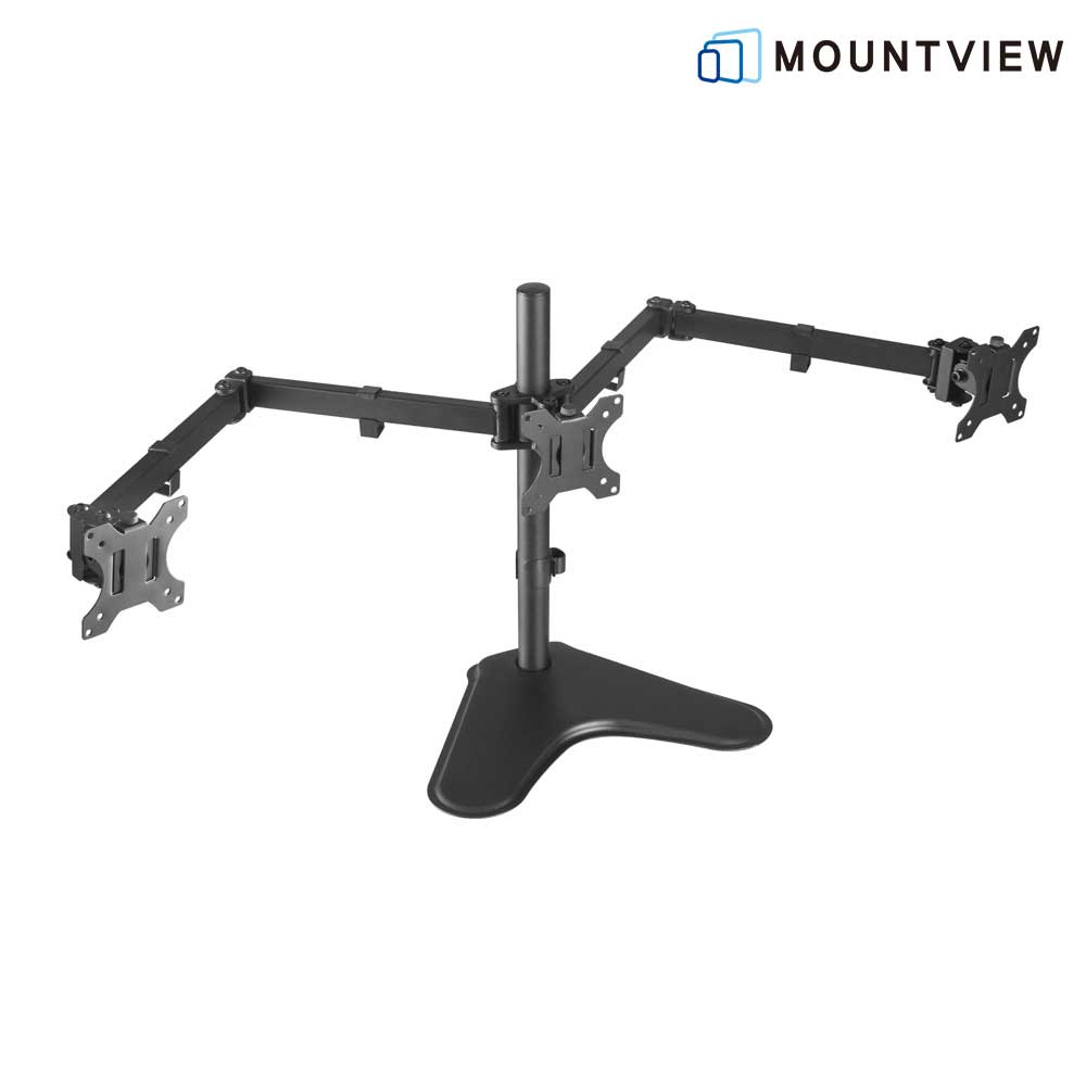 마운트뷰 트리플 모니터 암 스탠드형 거치대 MV12-C034N, 1개, 블랙 49,860원
