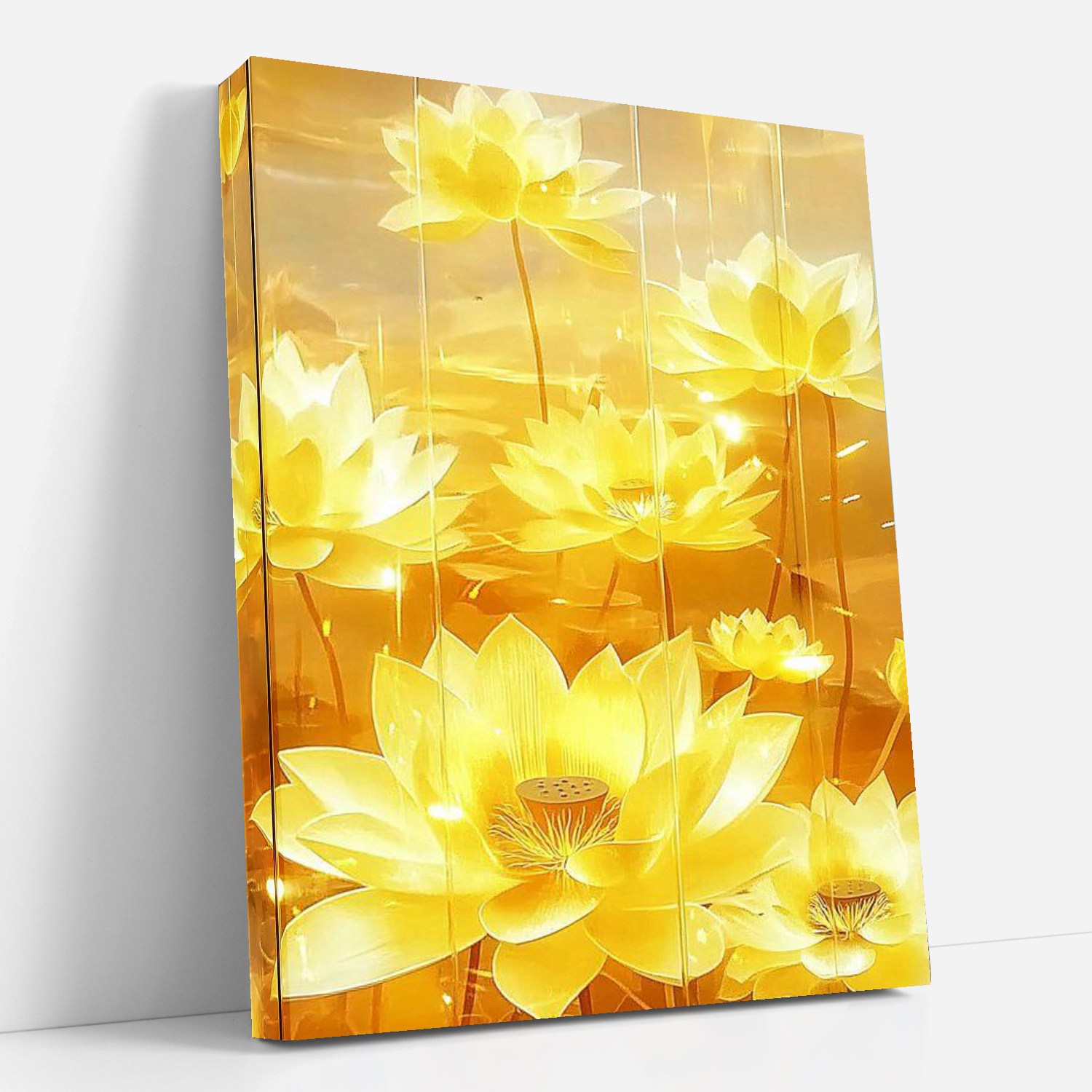 뉴타임즈 3D 보석십자수 벽화 50X40cm DIY 키트 캔버스형 액자 홈 인테리어 특별한 선물 모자이크 십자수 모자이크 보석, 1세트, 금빛 연꽃 00057 20,000원