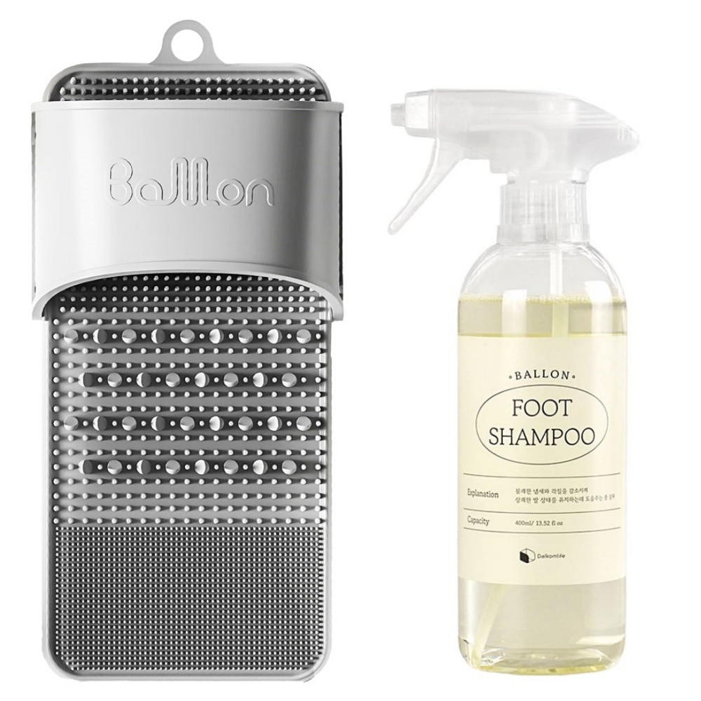 Ballon 국내생산 3D 풋브러쉬 + 풋샴푸 세트 17,900원