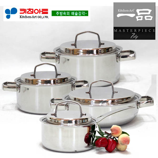 키친아트 일품(一品) 7-PLY 통칠중냄비 4종SET 227,000원