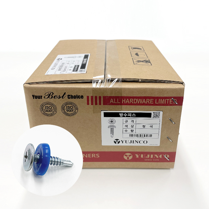 (유진코) 와샤 방수피스 box 철판 지붕 직결 PVC 와셔 십자 나사 못 127,100원