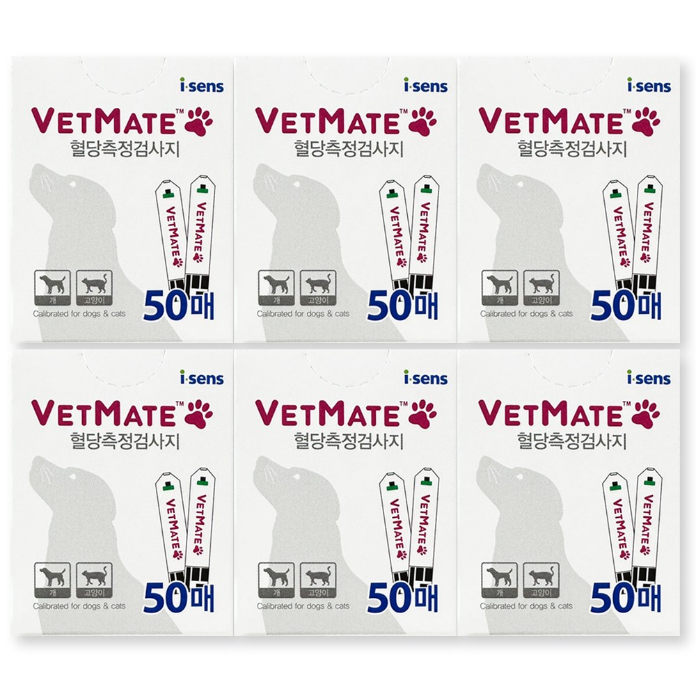 아이센스 벳메이트 반려동물 혈당검사지 6박스(300매) 96,000원