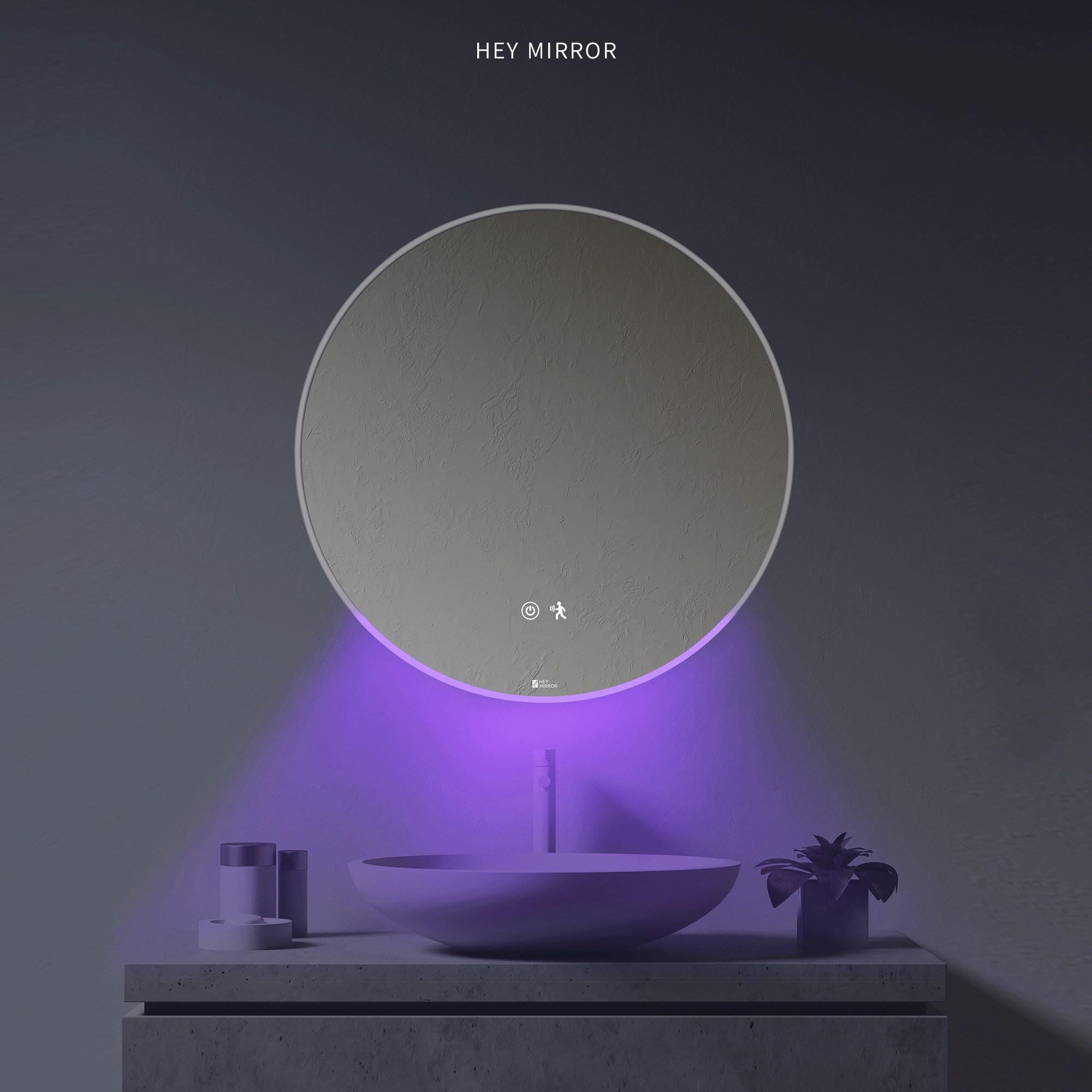 헤이미러 LED 프레임 조명 욕실 화장대 터치 살균 99.9% 거울 원형 285,000원