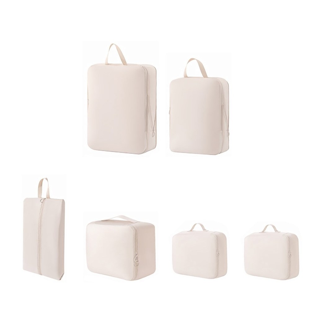 여행 압축파우치 캐리어 이너백 방수파우치 6종세트, 베이지컬러, 핑크컬러 26,800원