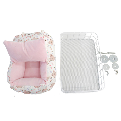 리프패럿 푹신 아늑 곰돌이 앵무새 침대 + 받침대 세트, 혼합색상, 1개 25,000원