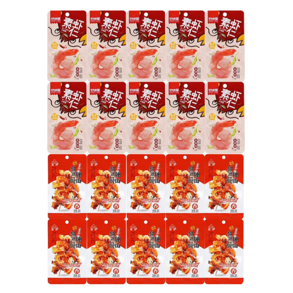 [레트로마켓] 설곤약 향라 18g 10개+새우곤약 20g 10개, 총 20개 8,970원