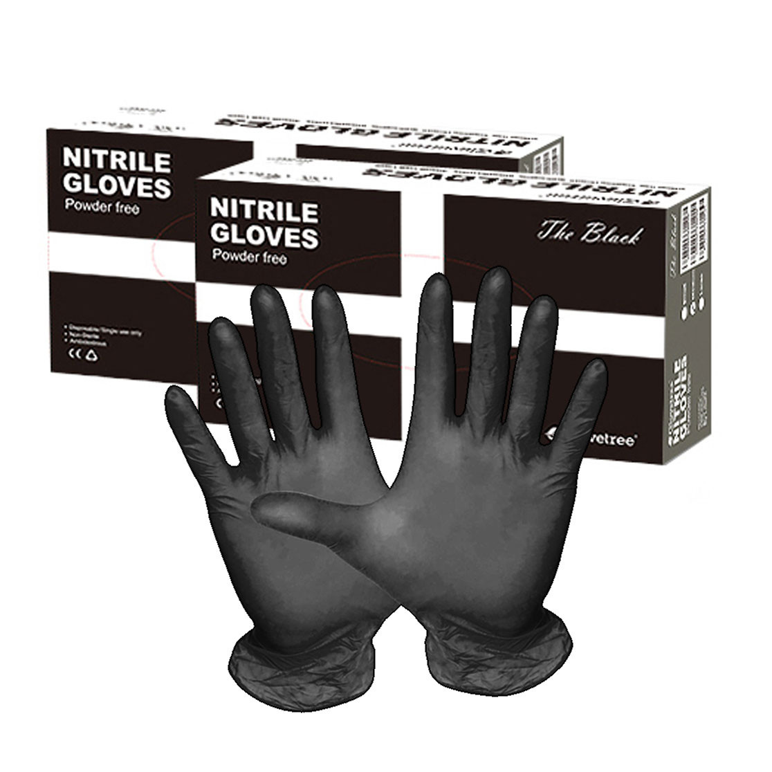 글러브트리 니트릴장갑 블랙 (100매) 대 중 소 식품용 9,000원