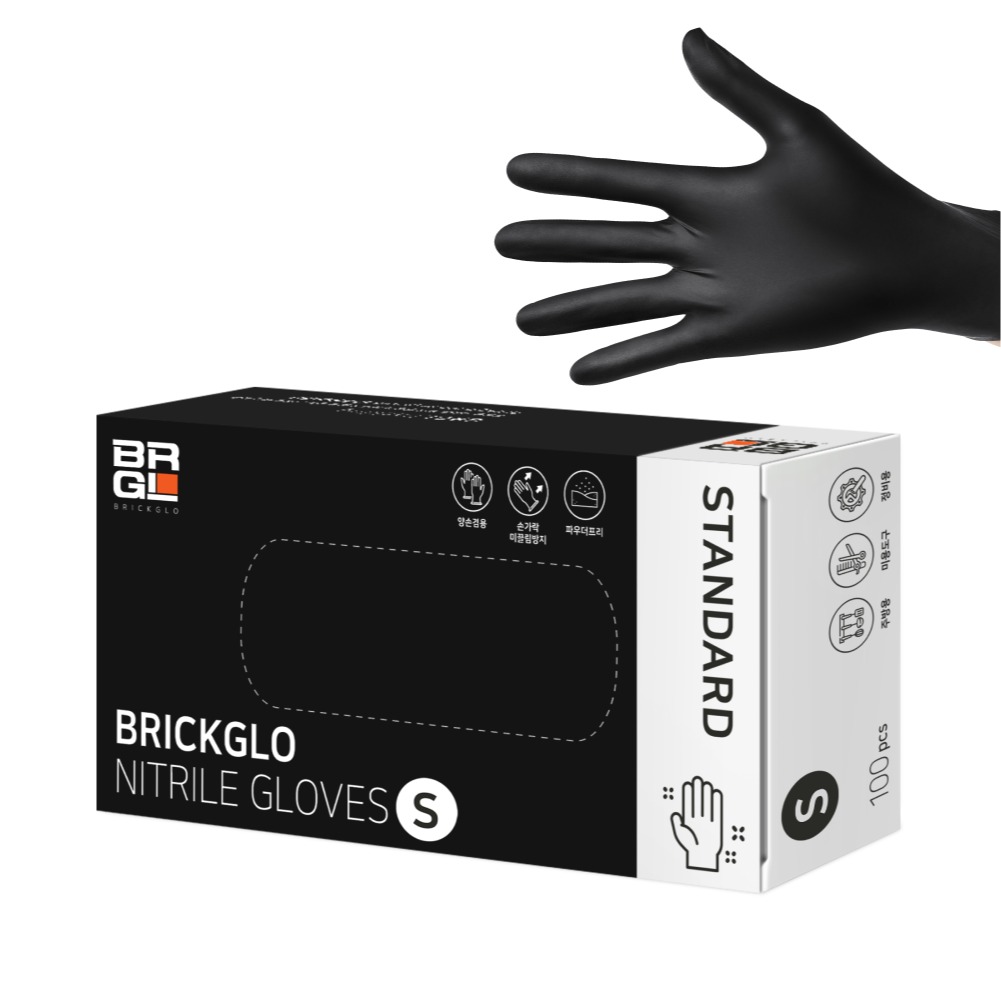 브릭글로 스탠다드 니트릴장갑 100p, 블랙, S, 1개 9,900원