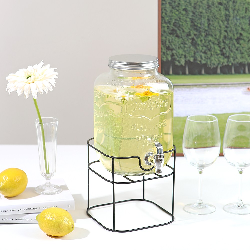 크린리빙 와이어 쥬스 음료 디스펜서 카페 유리 물병 4L 14,900원