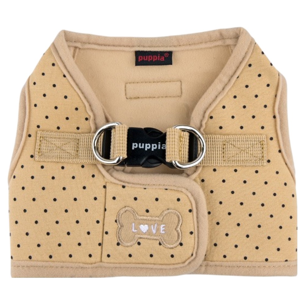 퍼피아 반려동물 입히기 편한 찍찍이 조끼 도트 하네스 AH301, 베이지, 1개 15,000원