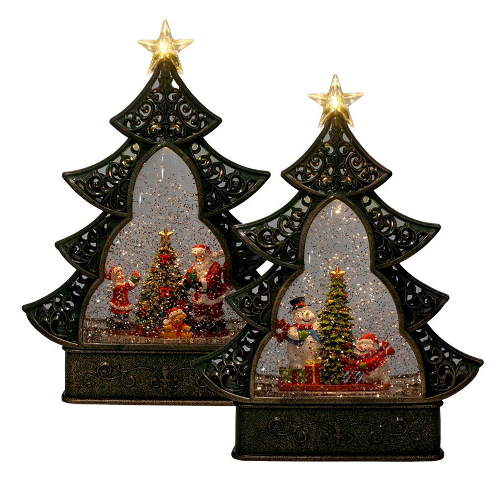 LED 오르골 크리스마스 무드등 스노우볼 워터볼 랜턴 선물 집들이선물 엔틱오르골 장식 조명 수면등 - 별트리(산타) 56,900원