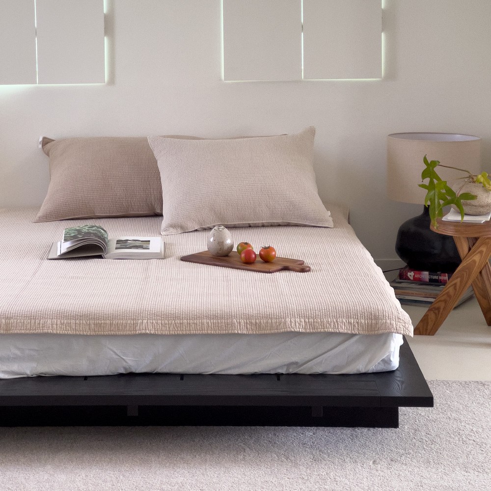 터리빙 국내생산 순면 60수 양면 줄누빔 피그먼트 사계절 침대패드, 베이지 69,900원