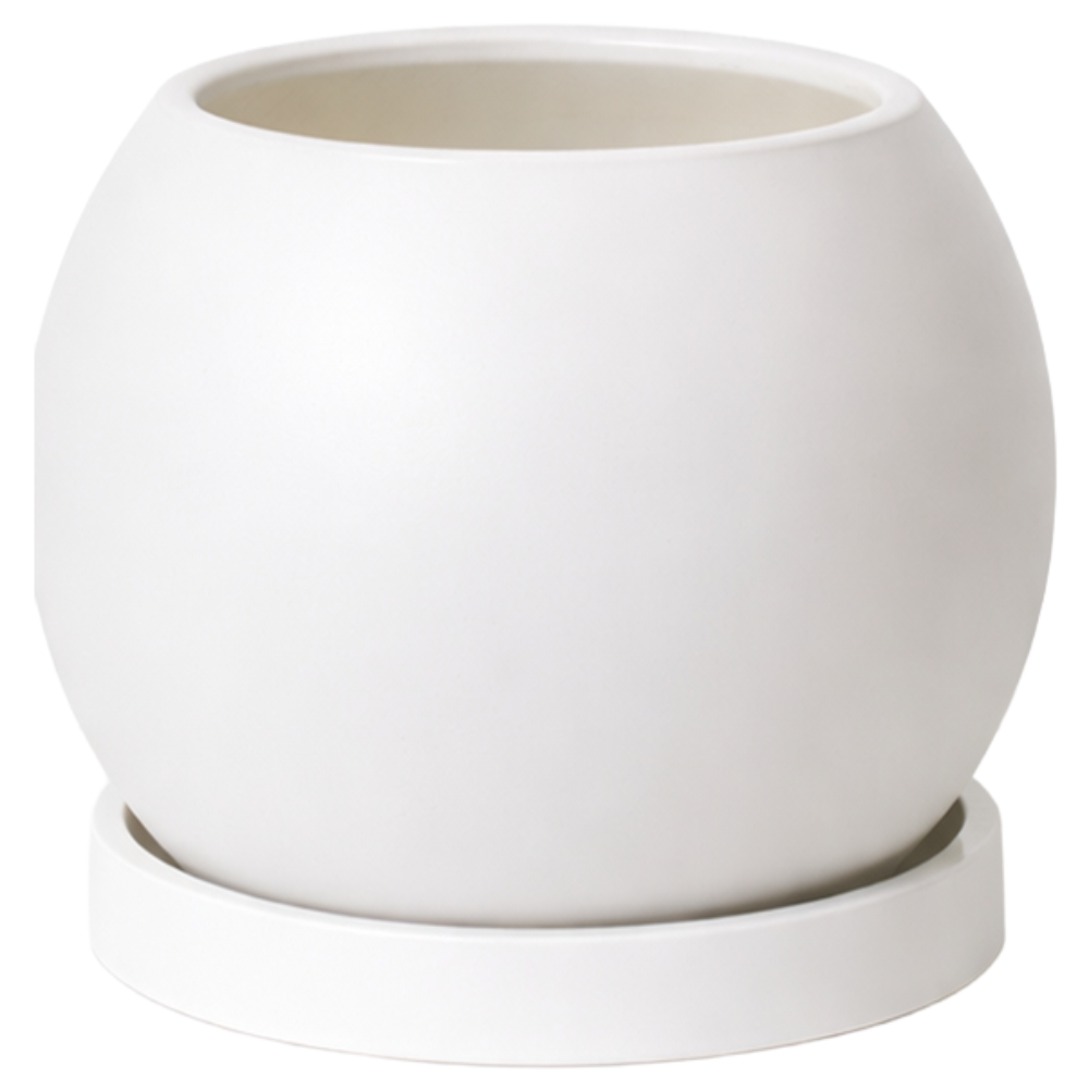 모던레시피 달항아리 플라스틱 화분 받침 세트 가벼운 인테리어 화분, 2개, 화이트 19,900원
