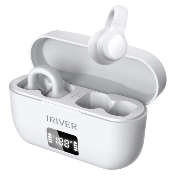 아이리버 무선 오픈형 갤럭시 아이폰 호환 귀걸이형 귀찌 러닝 자전거 운동용 귀가편한 Hi-Fi 블루투스 이어폰, ITW-C1, WHITE, 4시간, 방수가능 34,800원