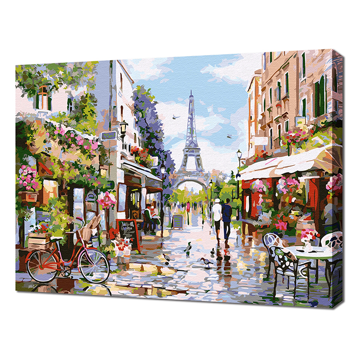 셀프페인팅 파리의 생미셀 골목길 풍경화 그리기 DIY 40 x 50 cm 14,230원