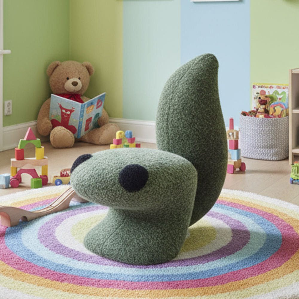 브라보가구 테일 양털체어 알파카 울 스툴 129,000원