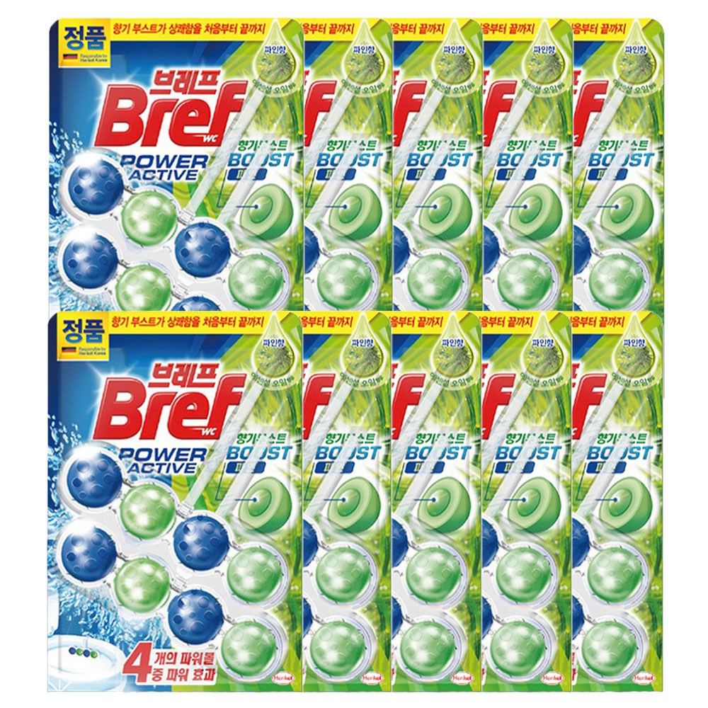헨켈 브레프 거치식 변기세정제 파워액티브 파인 포레스트 솔향 50g(2입)x10개 36,900원