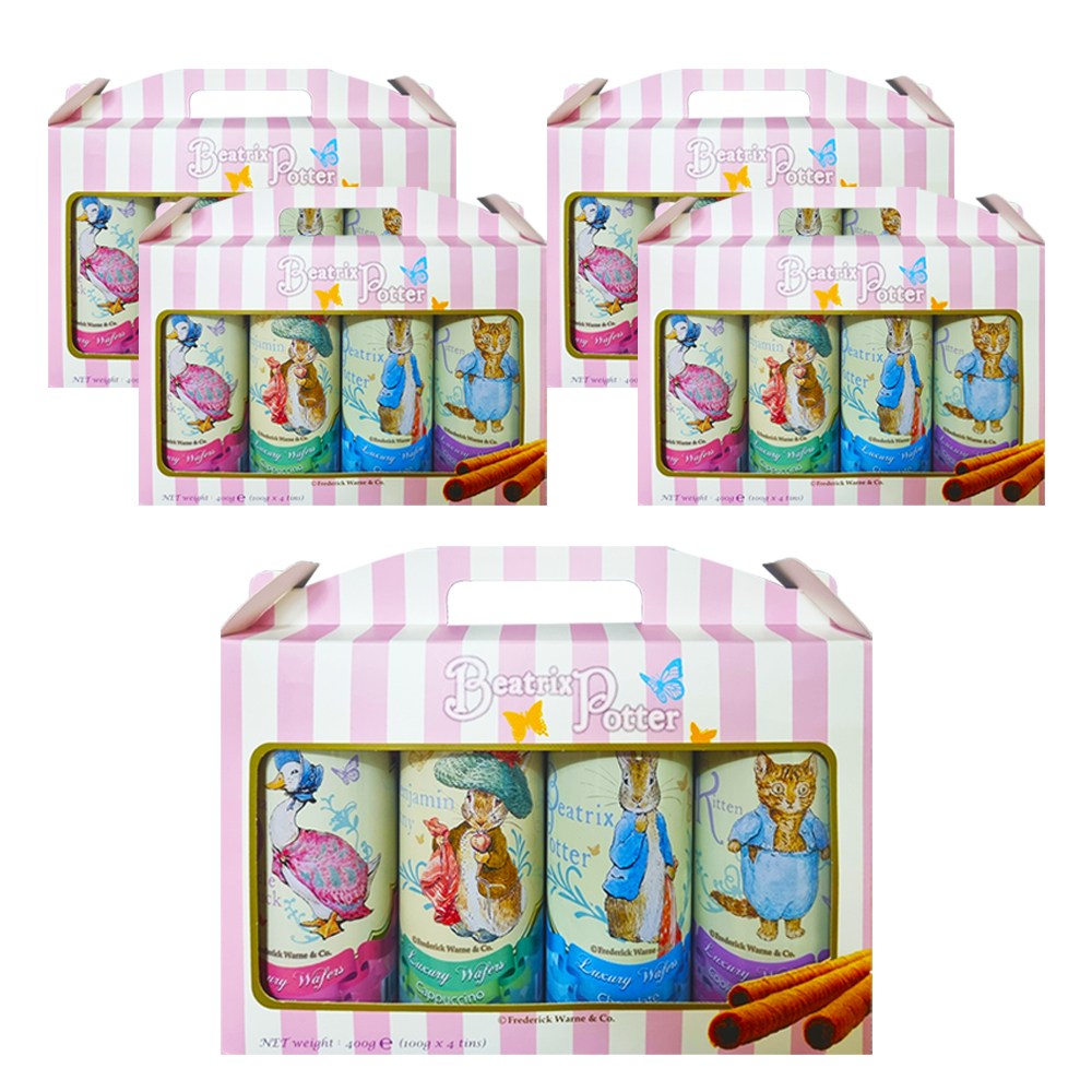 피터래빗 럭셔리 웨이퍼 롤 4입 선물세트 100g 바닐라 5개+카푸치노 5개+초코 5개+쿠키앤크림 5개 (총20개) 과자쿠키웨하스스틱 56,150원