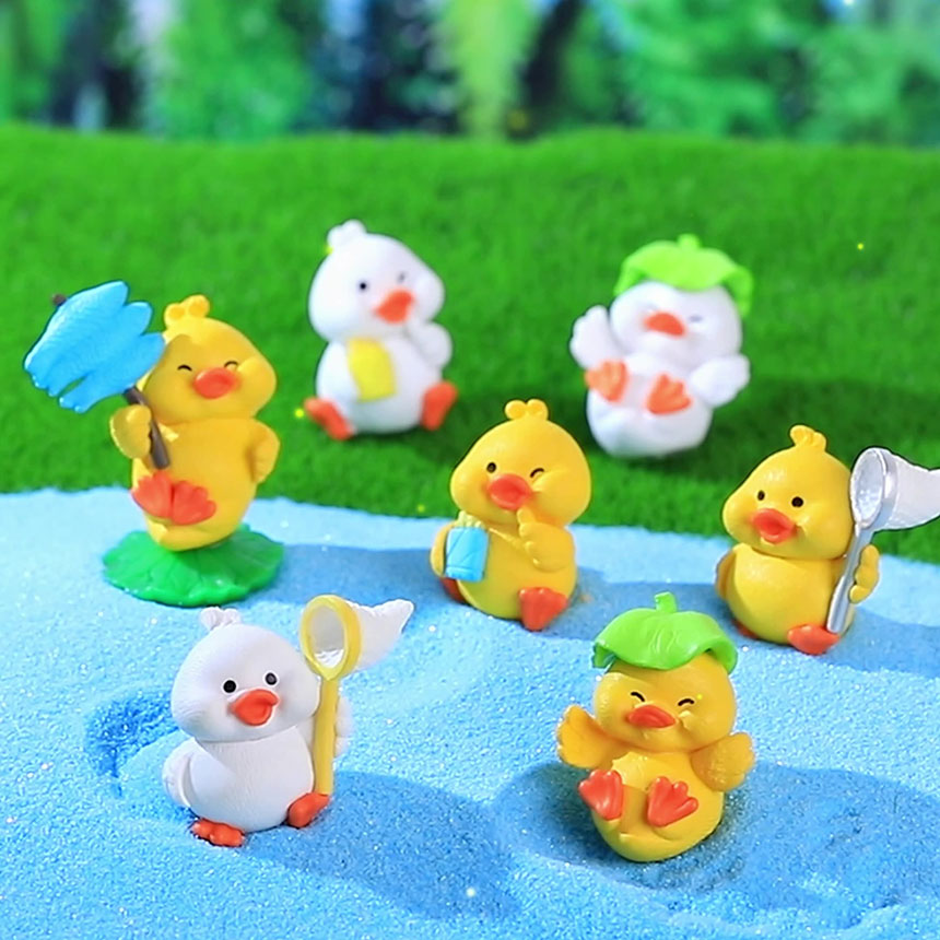 테라리움재료 물고기 잡는 오리 4종 세트 미니어처 동물피규어 27,000원