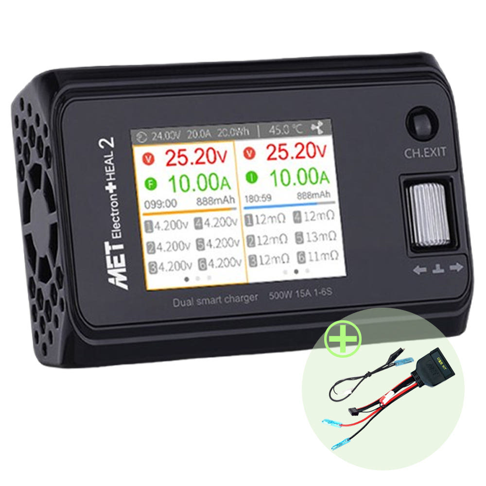 MET 일렉트론 힐2 배터리 복구 충전기 셀 밸런싱 만능 배터리충전기 + 디월트 충전전용단자 세트, 1개 265,600원