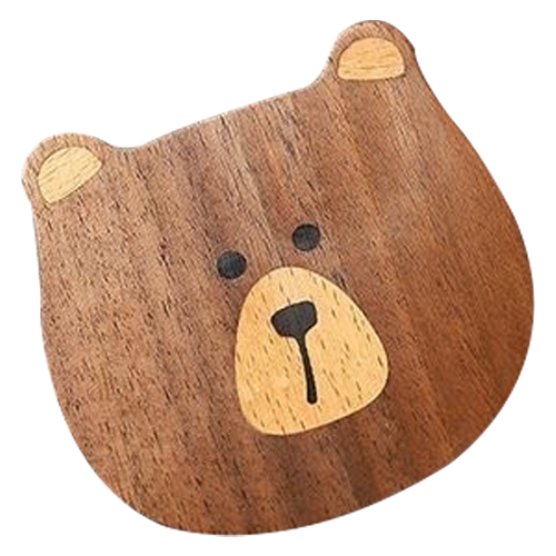 시바견 곰돌이 카툰 컵받침 테이블장식, 우드, 1개 8,800원