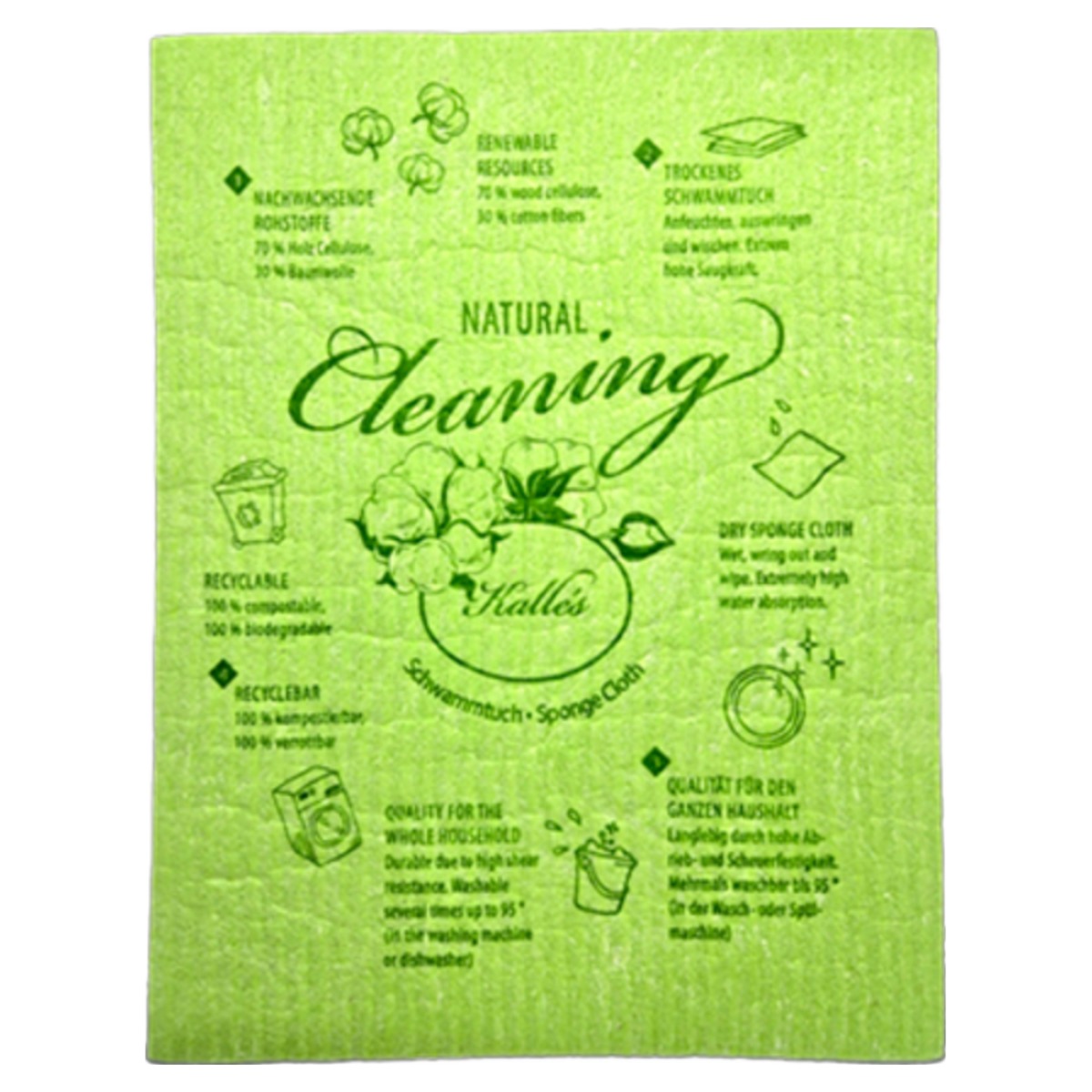 독일 글란츠 셀룰로오스 행주 100% 생분해 되는 천연 행주 1세트 (그린 10장)+수세미 증정, 1세트 19,900원