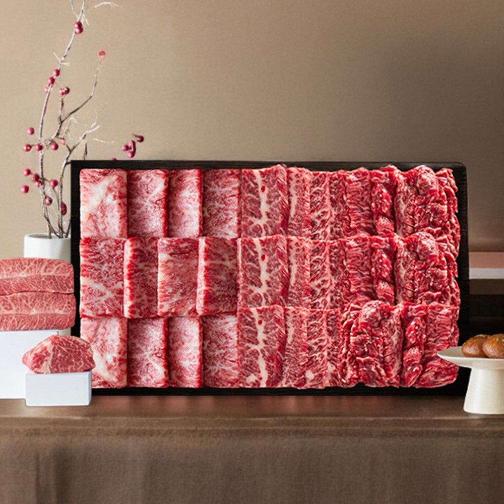 마장동 1++한우 모둠 세트 소고기 600g,800g, 600g, 1개 66,150원