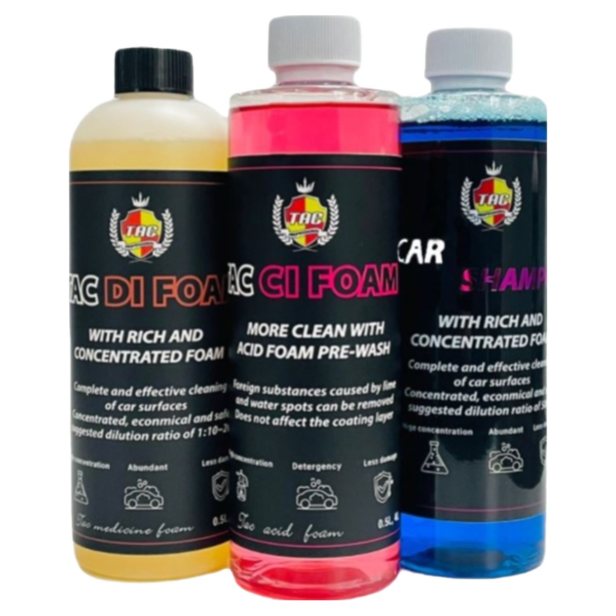 tac시스템 3PH 택시폼, 택디폼, 카샴푸 산성 알카리 중성 폼 3종 세트, 1개 25,000원