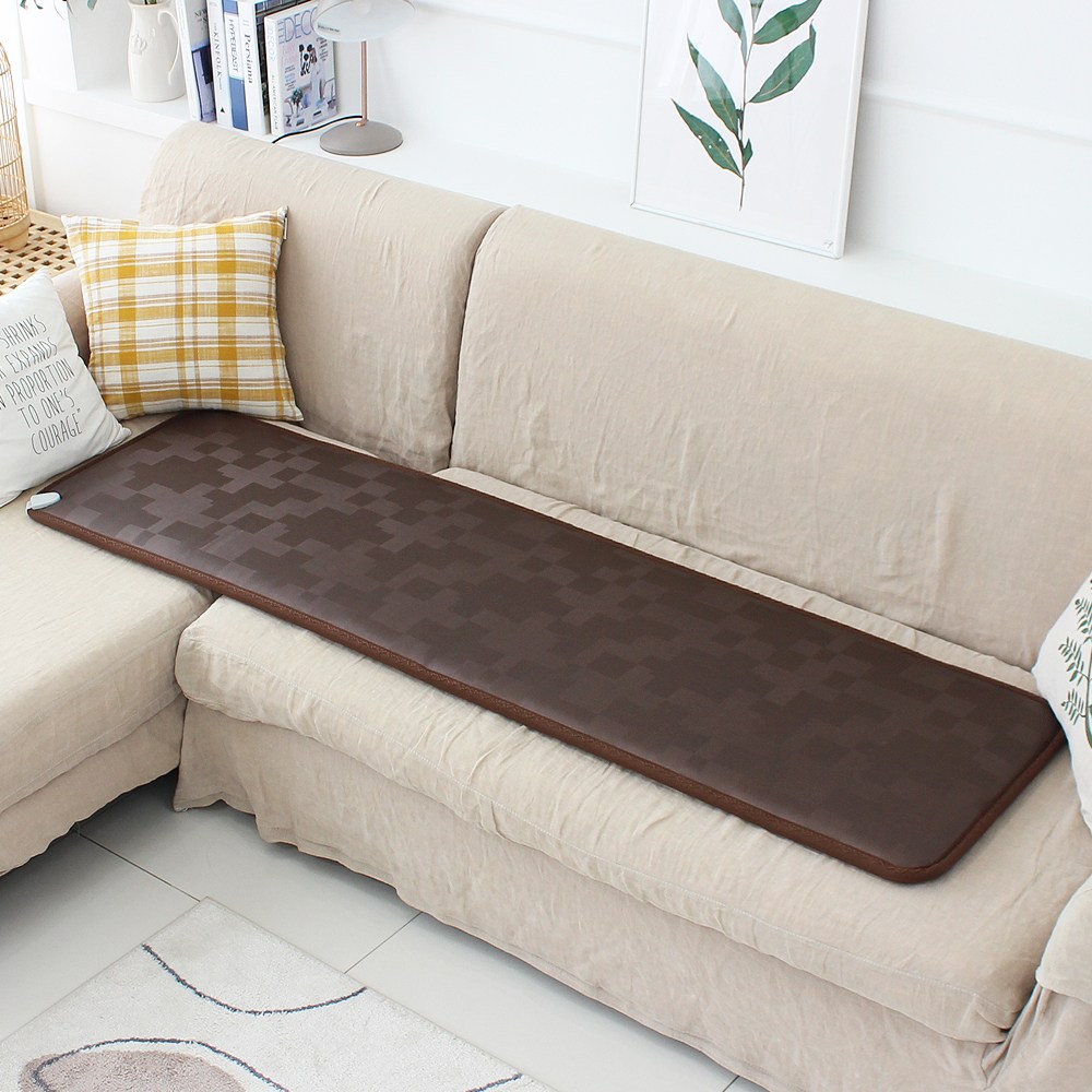 한일메디칼 온돌왕 전기방석 온열 사무실 쇼파 고양이 강아지 방석, 01. 생활방수 체크브라운, 5인용 48x180 42,900원