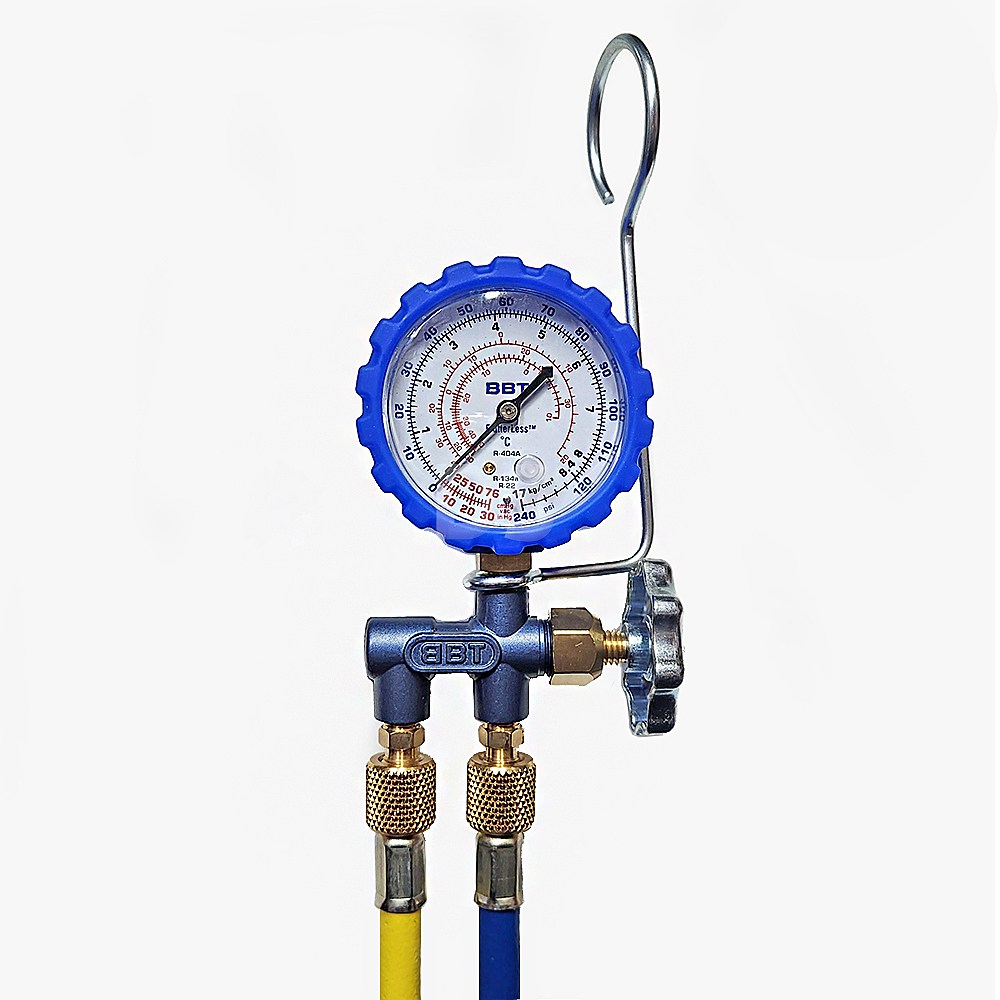 BBT 싱글 매니폴드게이지 R22용 호스포함 에어컨 가정용 냉매주입 R134a R404A 80,300원