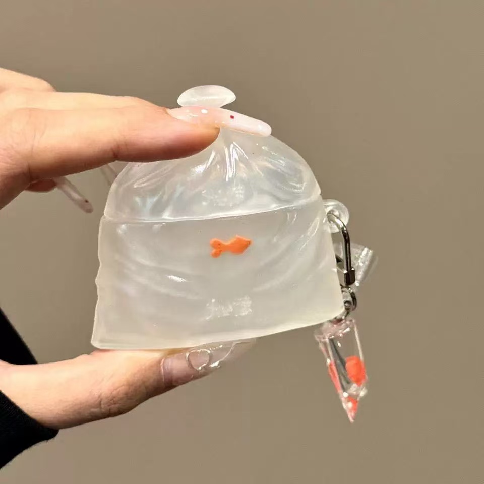 투명어항 행운 금붕어 주머니 에어팟케이스, 에어팟4세대, 1개 8,020원