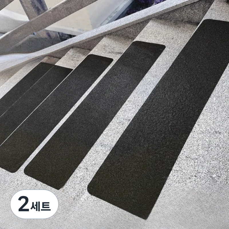 피라모니 실외 계단용 미끄럼방지 금강사 패드, 블랙, 2세트 28,000원