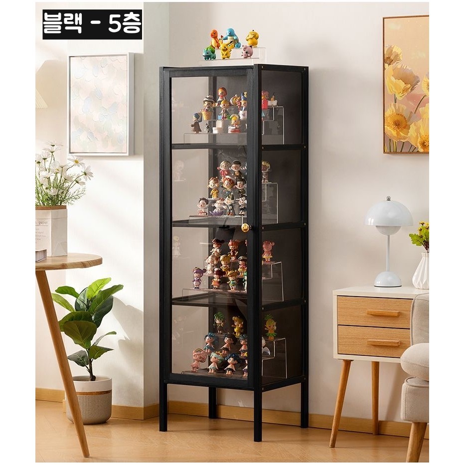 클리어 피규어 장식장 아크릴 케이스 가방 피규어 보관함 장식장 거실진열장 피규어 수납장, 블랙 106,000원