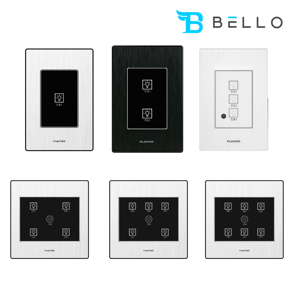 나노전기 아트2 터치스위치 1구 2구 3구 4구 5구 6구, 1개 70,000원