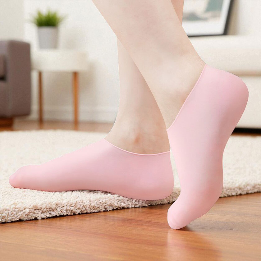 일상나눔 실리콘 보습 양말 양발착용 세트 핑크 FREE, 1세트 5,800원