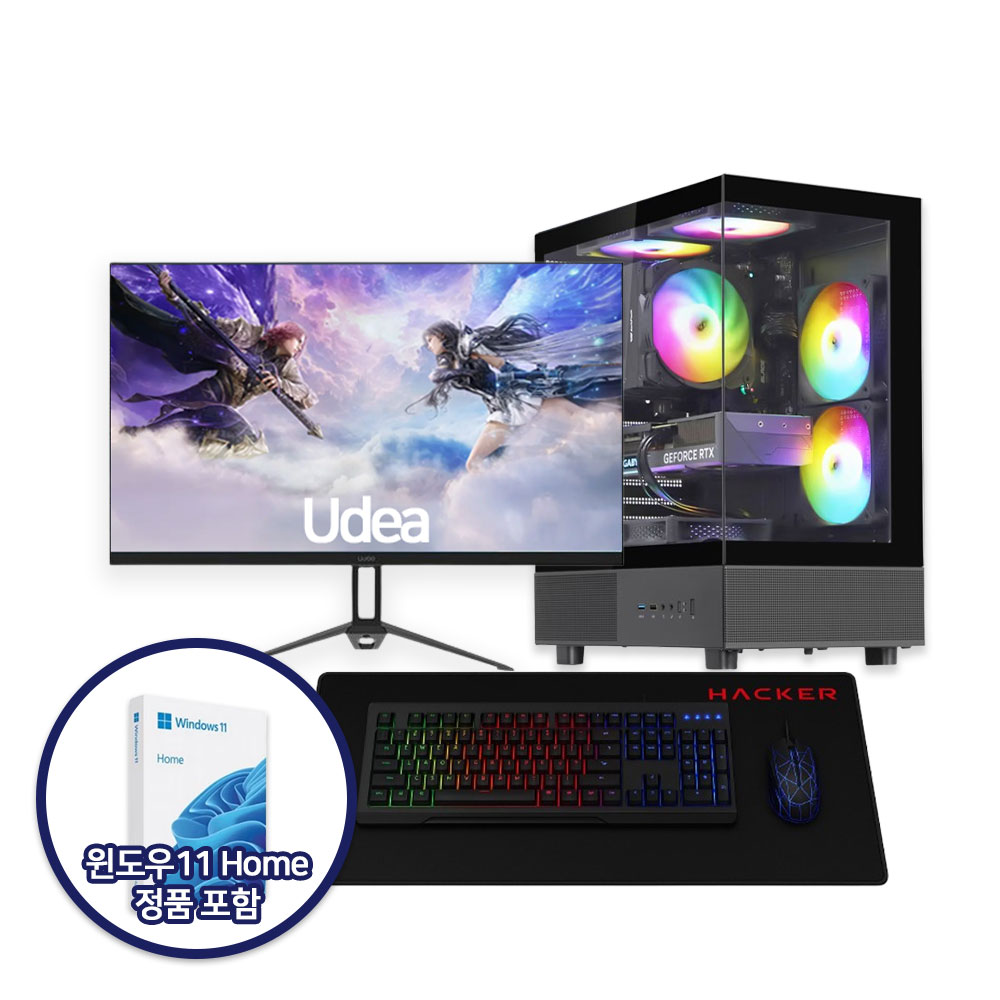 씨넥스PC 라이젠 고사양 갓성비 게이밍 완본체 컴퓨터 풀세트 윈도우 모니터 포함 조립PC C9991, 500GB, 16GB, WIN11 Home, 지포스 RTX 3050, 라이젠5 5600 1,375,200원