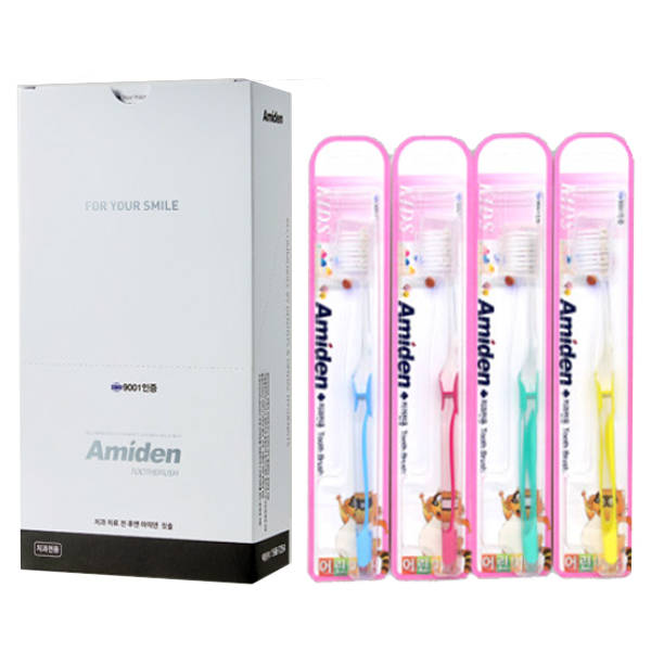 (치과전용) 아미덴 초등학생 어린이 칫솔 고급 이중슬림모 16,500원