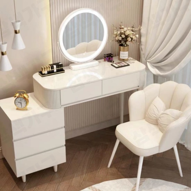 삼색가구 미니 화장대소형다용도조명거울LED스트립좌식화장대세트의자포함 수납장 (방문 설치 서비스) 268,000원