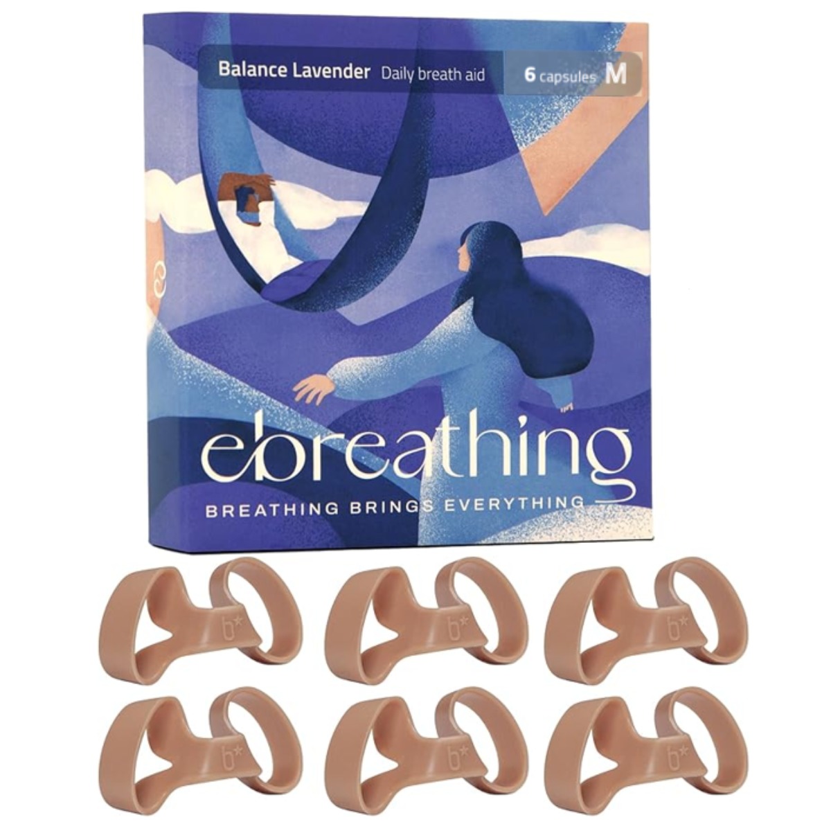 에브레싱(Ebreathing) 비강확장기 본품 S/M/L 택1 6캡슐 | 무향/라벤더향/민트향 | 코골이 코막힘 완화 | 콧속 비밸브 확장/원활한 호흡/공기 유량 증가, 라벤더향 미디움(M) / 1팩 (6캡슐) 22,500원