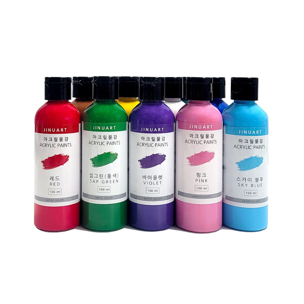 아크릴물감세트 대용량 KC인증 어린이 안전인증 12색/24색 세트, 100ml 49,000원
