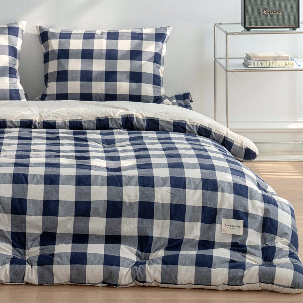 순면 로얄체크 광목 선염 30수 차렵이불 사계절 옥수수솜 99,900원