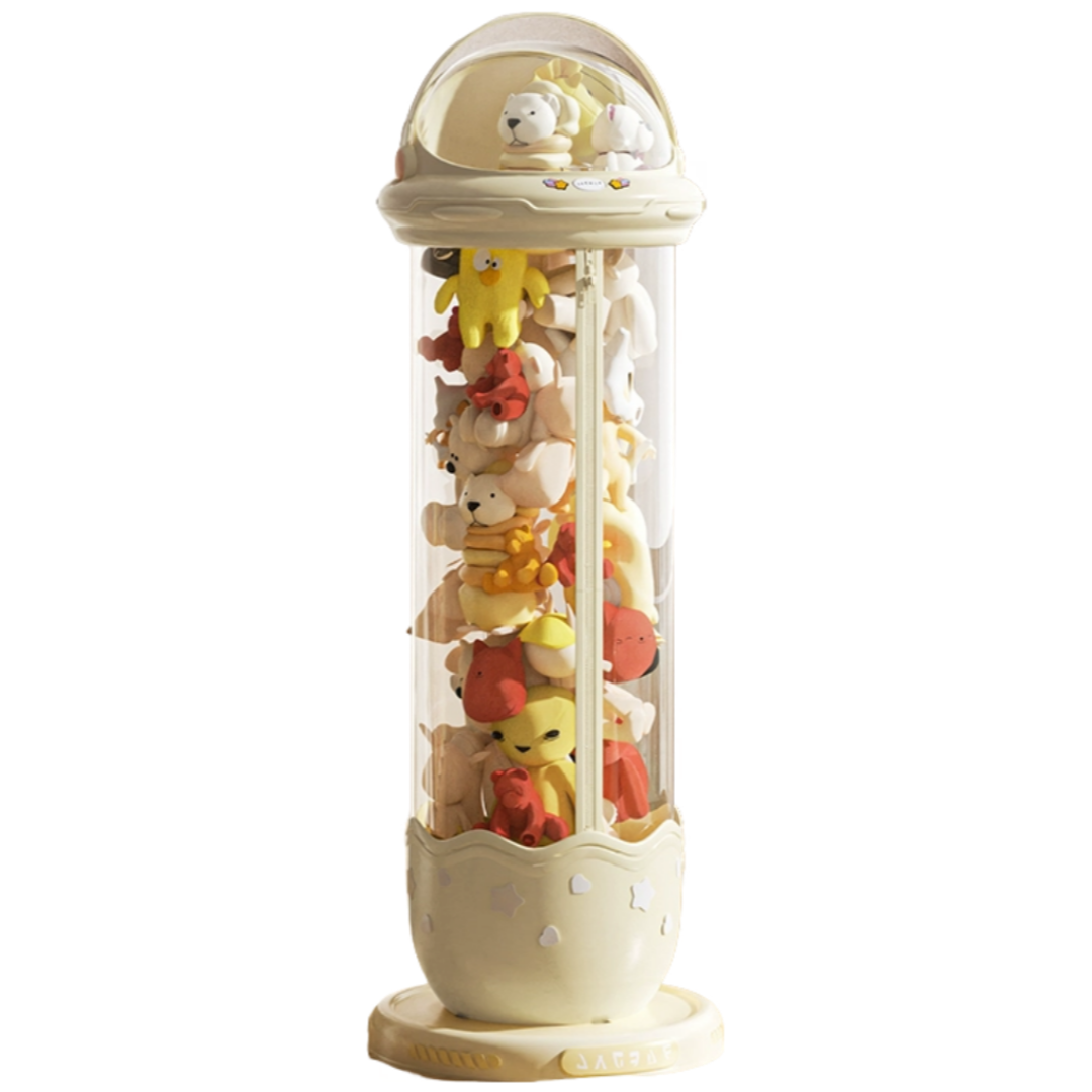 Dorich 지퍼형 투명 원통 인형 보관함 대형 장난감 정리함 수납함, 1개, 화이트 39,940원