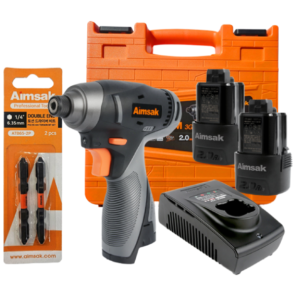 아임삭 임팩드릴 AI414M3G 충전임팩드라이버 + 배터리2개 충전기1개 비트2개 케이스 풀세트 181,180원