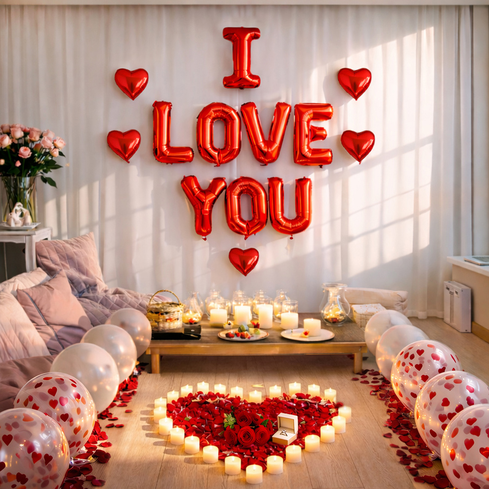 파티쇼 아이러브유 셀프 프러포즈 LED 촛불, 레터풍선 23,900원