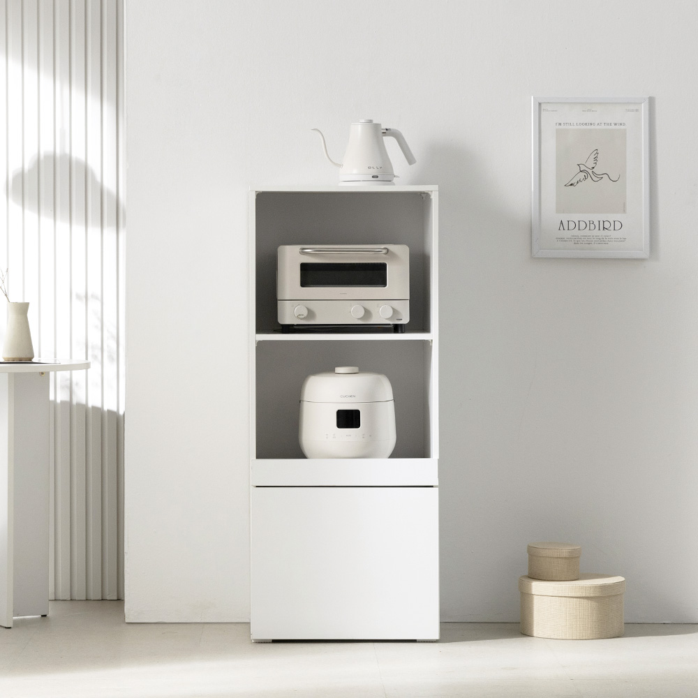 프롬홈 키친포트 2단 전자레인지 밥솥 큐커 렌지대 주방수납장 500 79,000원