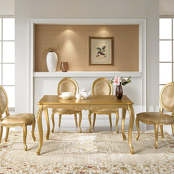 [유캐슬] ★커피쿠폰+무료배송★ 루벤스 엔틱식탁 원목 4인식탁세트 1,590,000원