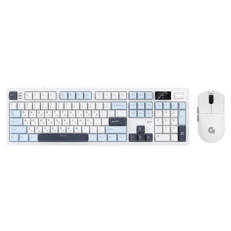 지클릭커 WMK790 8K 무선 블루투스 기계식 키보드 마우스 세트 화이트마린 제주바다37g, 일반형, 제주바다37g, WMK790 105,000원