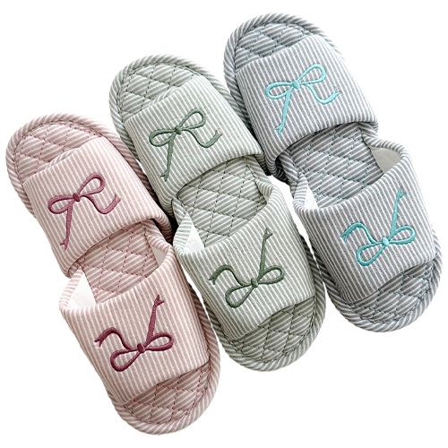 메종드리빙 세탁가능한 3중쿠션 층간소음방지 미끄럼방지 퀼팅 푹신한 거실 면실내화 3켤레세트, 1개, 리본 3P 25,900원