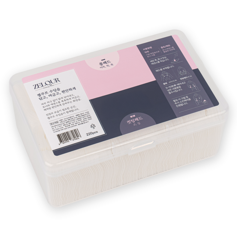 젤쿠르 수딩솜 늘어나는 화장솜 머미팩 토너팩, 1개, 220매입 11,600원